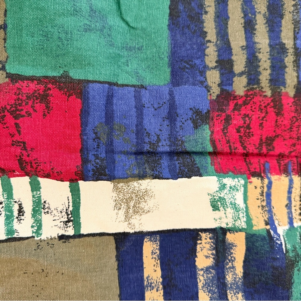 Vintage 90’s Covington Fabrics 5th Ave Design 2 yards retro patchwork pattern - Picture 7 of 10